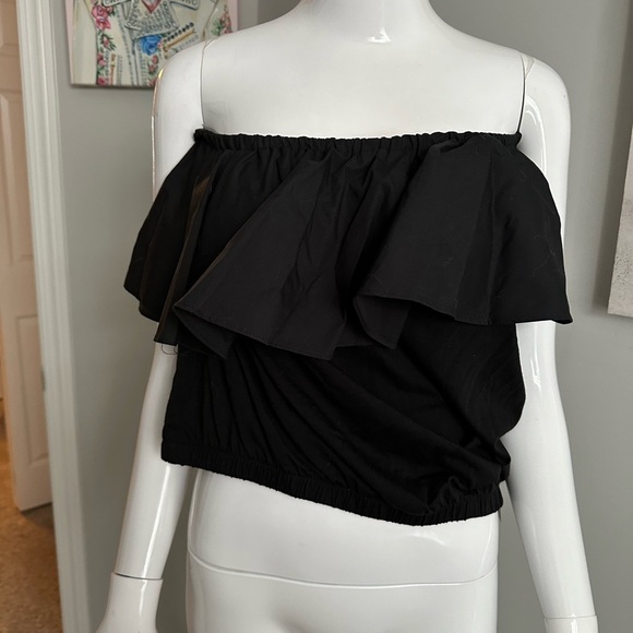 a new day Black One-Shoulder Ruffle Top - Picture 5 of 8